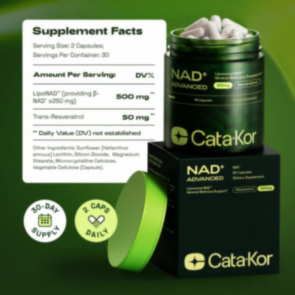 Cata-Kor NAD+ Advanced-NAD Supplement with Resveratrol