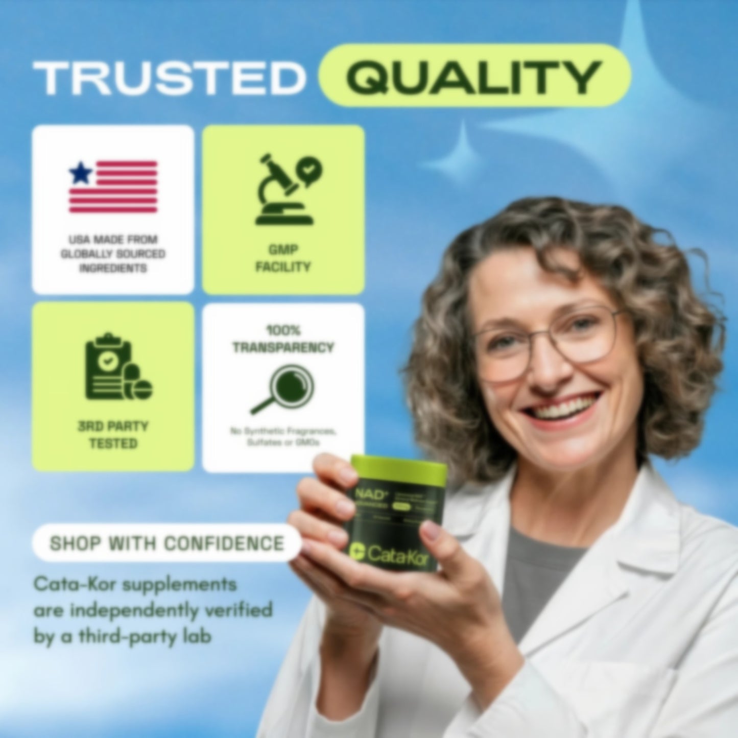 Cata-Kor NAD+ Advanced-NAD Supplement with Resveratrol